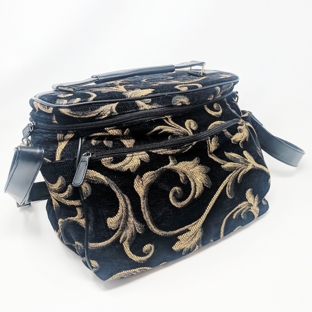 Vintage Tapestry Travel Tote With  Crossbody Strap